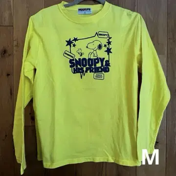 스누피 롱 T 긴팔 옐로우 컬러 M SNOOPY 요시다 유