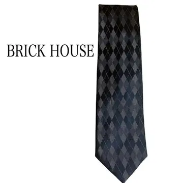 BRICK HOUSE 다이아몬드 패턴 넥타이 다크 브라운 계열