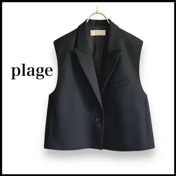 plage BOXY JACKET 베스트 자켓 베스트 블랙