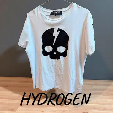 [새상품급] HYDROGEN 스컬 T셔츠 반팔 화이트