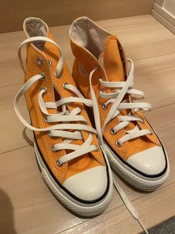 [1회 착용 새상품급] converse 하이컷 24.5cm 오렌지
