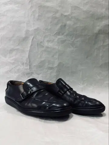 bally 몽크 스트랩 가죽 스니커즈 블랙 비즈니스 슈즈