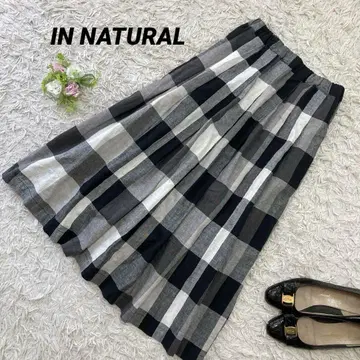 미사용 택 포함 IN NATURAL 내추럴 계열 린넨 스커트