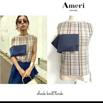 Ameri Vintage 아메리빈티지 CHECK KNIT TANK