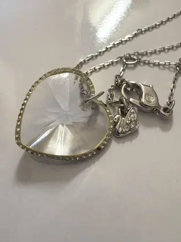SWAROVSKI 스와로브스키 크리스탈 하트 목걸이 클리어