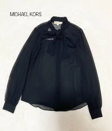[새상품] MICHAEL KORS 보타이 시어 블라우스