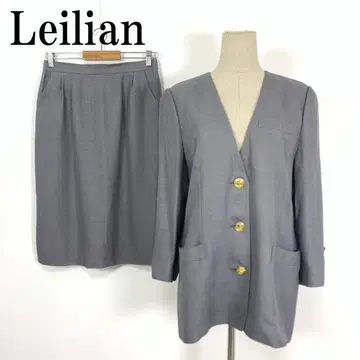 LA7495 Leilian 레리안 린넨 스커트 셋업 그레이 11