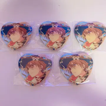 반짝이 하트 캔뱃지 마시로 토모야 5점 묶음 판매