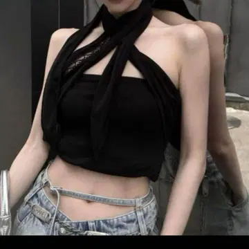 멜트 더 레이디 레이스업 타이 톱스