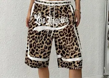 미사용 새상품 레오파드 무늬 Los Angeles 숏팬츠 2XL