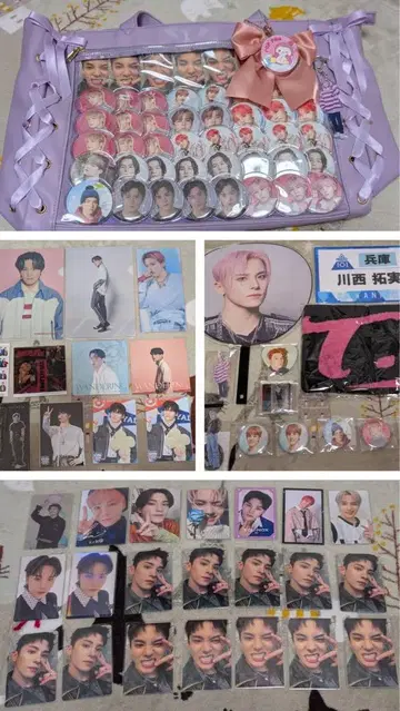JO1 카와니시 타쿠미 부채, 트레이딩 카드, 캔뱃지 등