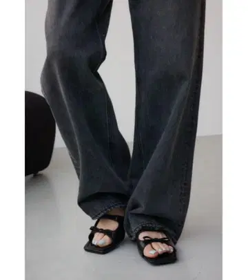 더블 리본 스퀘어토 샌들