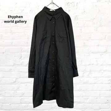 9796 미사용 새상품 하이픈월드 갤러리 롱 셔츠 원피스 블랙