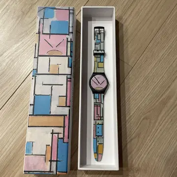 Swatch 모던 아트 디자인 시계