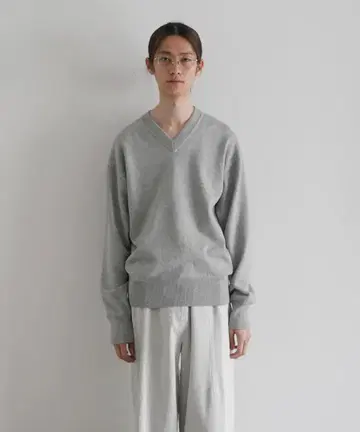 KAIKO V neck sweater 'TOP GRAY'