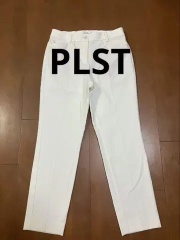 새상품급! PLST 플라스테 코튼 블렌드 스틱 팬츠 M 화이트