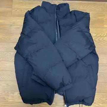 블랙 다운 자켓 지퍼