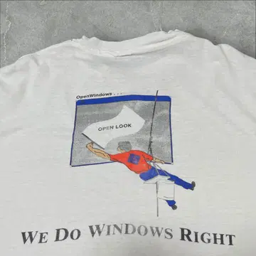 80년대 기업 티셔츠 IT 기업 Windows USA제 싱글 스티치 레어