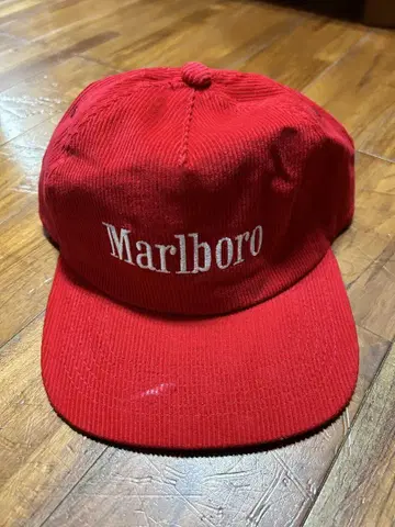 Marlboro 코듀로이 캡 빨간색