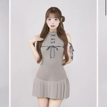 Darich 도킹 레이스업 미니 원피스