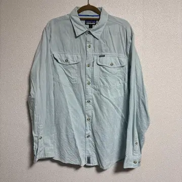 patagonia M 라이트 블루 긴팔 셔츠