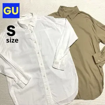 지유 린넨 블렌드 오버 사이즈 셔츠 긴팔 S 화이트 베이지