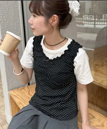 디스코트 umm. 멜로 앞 리본 탱크
