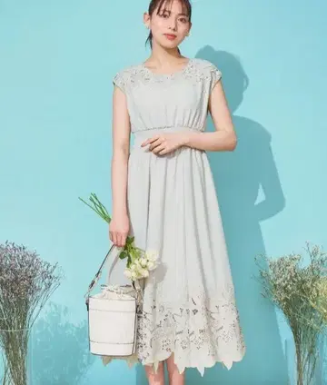 Noela 새상품급 패널 레이스 원피스 라이트 그린