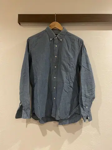 BEAMS Plus 데님 셔츠 M 샴브레이 셔츠 버튼 다운 셔츠