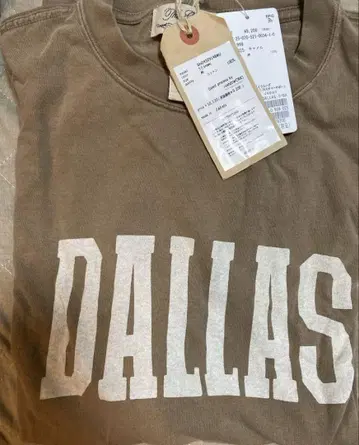택 포함 새상품 DALLAS 프린트 브라운 티셔츠 M