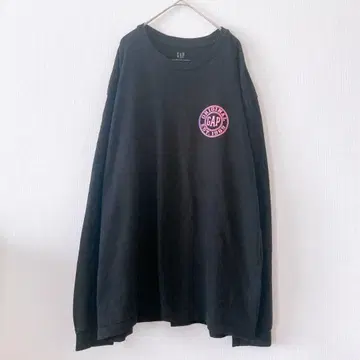 새상품급 GAP 갭 로고 티셔츠 롱티 블랙 XL 백 프린트 4745