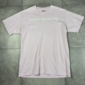 드래그 딜러 DRUG DEALERx 핑크 티셔츠 길단 M 구제 의류