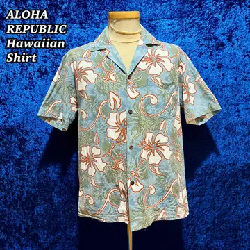 ALOHA REPUBLIC 코튼 하와이안 셔츠