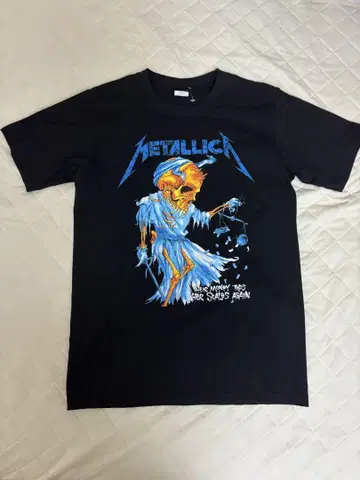 Metallica 스컬 디자인 티셔츠 블랙