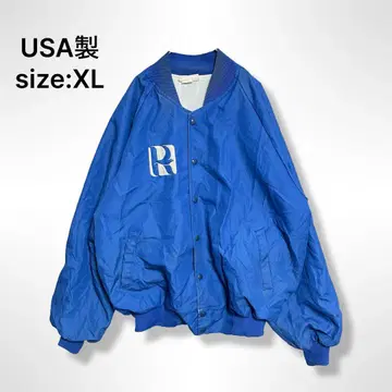 HARTWELL 나일론 자켓 XL USA 제작 기업 자켓 자수 파랑