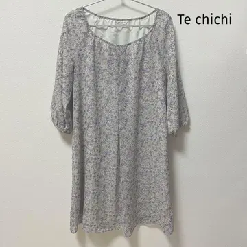 Te chichi 꽃무늬 5부 소매 튜닉 미니 꽃무늬 liberty풍