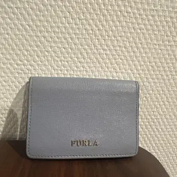 FURLA 라이트 블루 반지갑 카드 케이스