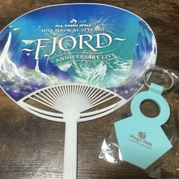 Mrs. GREEN APPLE 10주년 기념 부채와 키링 세트