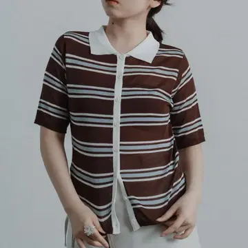 다레카 보더 메쉬 폴로 셔츠
