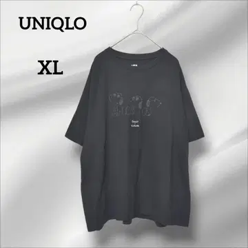 유니클로 피넛 Yu NAGABA 티셔츠 스누피 블랙 XL