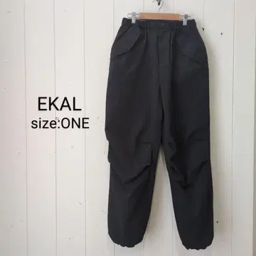 에카르 EKAL 카고 팬츠 여성용 봄/여름 소재 블랙
