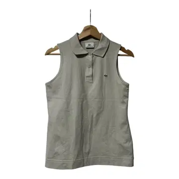 새상품급 [ LACOSTE ] 라코스테 슬리브리스 피케 셔츠 베이지