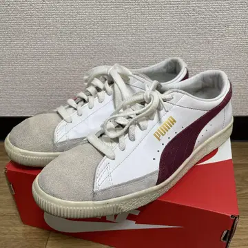 푸마 PUMA 스니커즈 스웨이드 리얼 가죽 보르도 클래식
