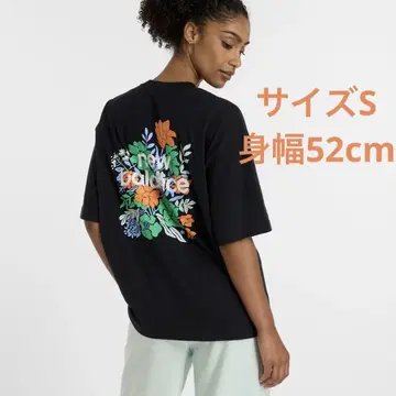 뉴발란스 플라워 오버 사이즈 숏 슬리브 T셔츠