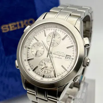 [ 작동/새 배터리 ] SEIKO 크로노그래프 남성용 손목시계 QZ