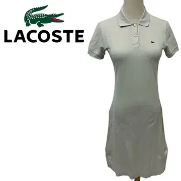 LACOSTE 피케 셔츠 원피스 셔츠원피스 롱 기장 라코스테 반팔