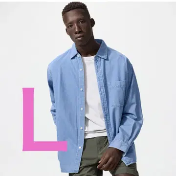 데님 오버 셔츠 L