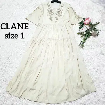 CLANE 클라네 EMBROIDERY TIERED 원피스 반팔 자수