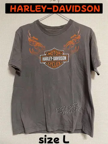 HARLEY-DAVIDSON 그레이 티셔츠 L 사이즈