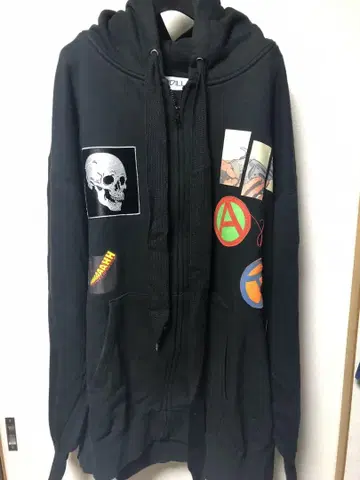 KIDILL/키딜 파괴 와펜 프린트 집업 후드티